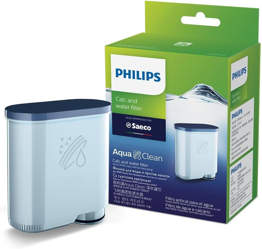 Philips Kitchen Appliances Philips Aquaclean Original Calc and Water Filter, No Descaling up to 5,000 Cups, Reduces Formation of Limescale, 1 Aquaclean Filter, (CA6903/10)