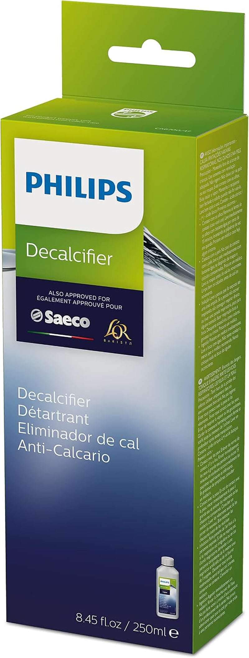 Philips Kitchen Appliances Philips Original Espresso Machine Descaler, Perfect Descalcification for a Prolong Machine Lifetime, 1 Descaling Cycle, Bottle of 250 Ml, (CA6700/47)